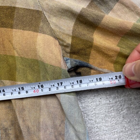 Anthropologie Isabella Sinclair Shirt Womens S Flannel Popover Plaid Tunic Boho - Picture 7 of 14